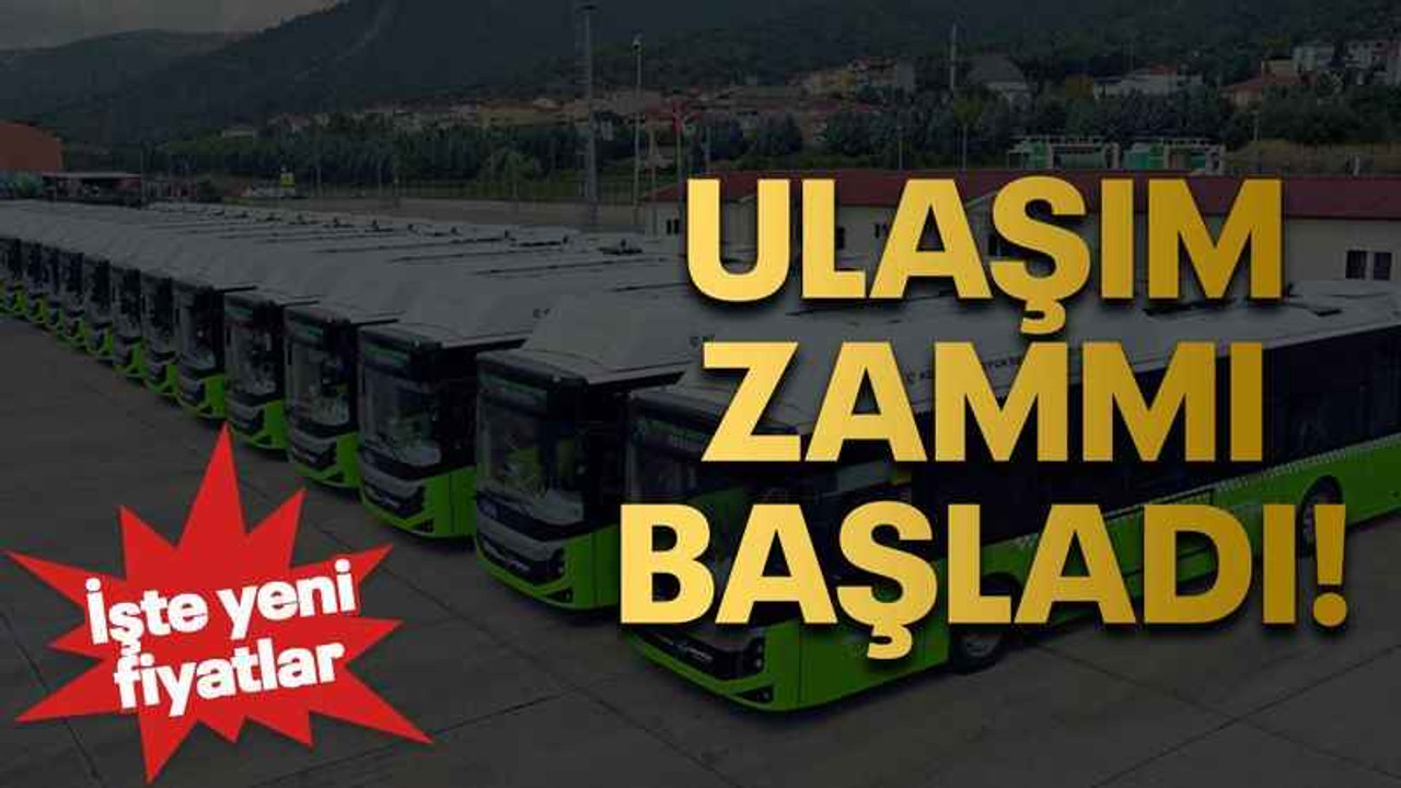 Ulaşım zammı başladı!